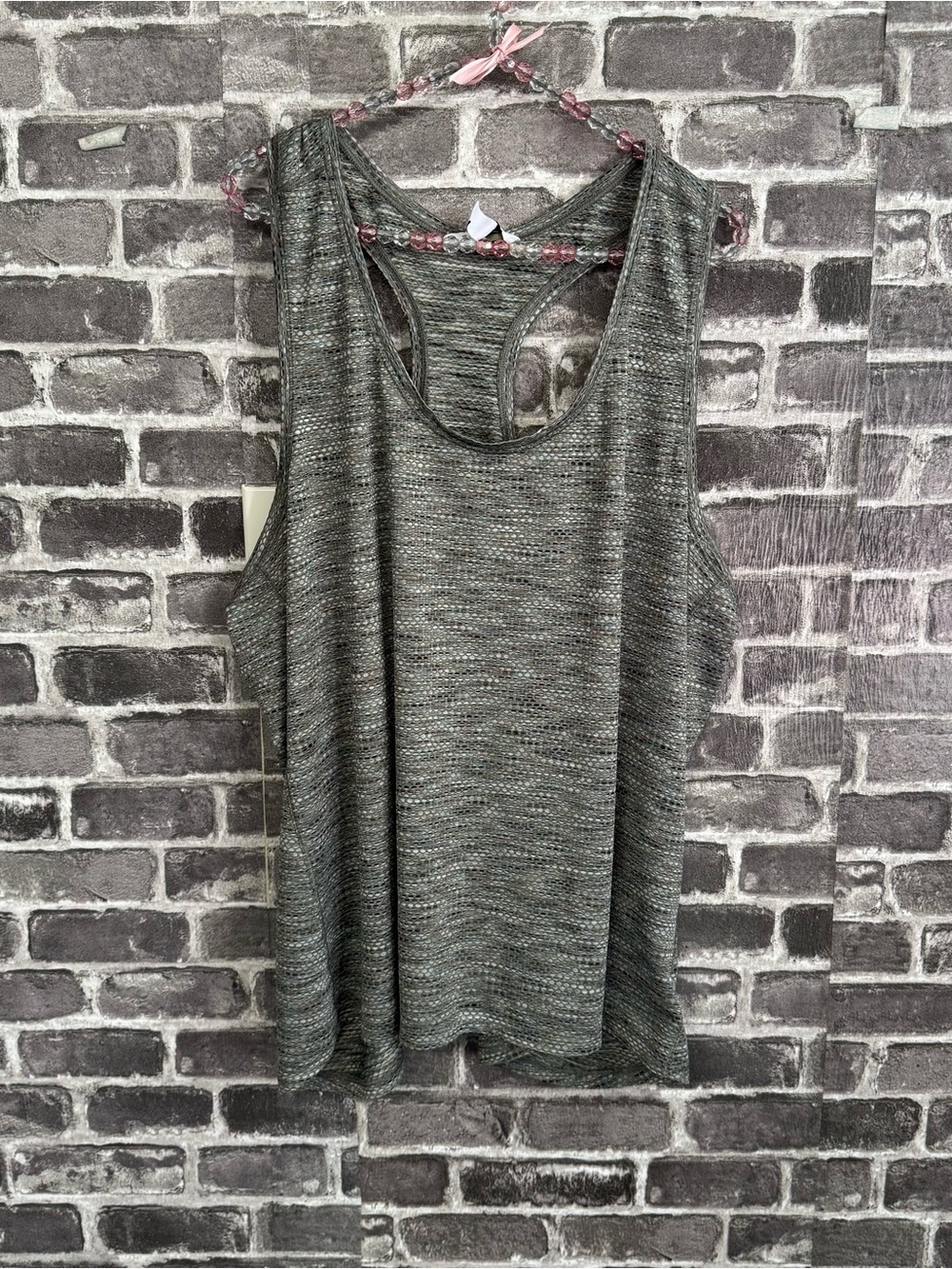 Athleta ULTIMATE SCOOP MESH TANK top green gray